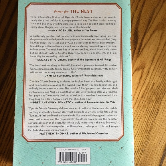 The Nest, by Cynthia D’Aprix Sweeney. Fiction, 353 pages. - Picture 2 of 3